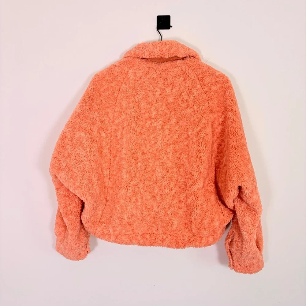Free‎ People We The Free Teddy Swing Jacket Coral Pink Melon Womens Small